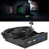 3.5in USB Front Panel, High Speed 4 Ports 2 USB 3.0+2 USB 2.0 Hub, 19PIN/9 Pin 3.5 inch Metal Front Panel Connector, for PC Computer Motherboard view 2