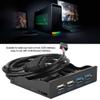 3.5in USB Front Panel, High Speed 4 Ports 2 USB 3.0+2 USB 2.0 Hub, 19PIN/9 Pin 3.5 inch Metal Front Panel Connector, for PC Computer Motherboard view 4