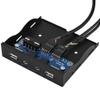 USB Front Panel, 2 USB 2.0+Mic+HD Audio Port Interface, 3.5" Floppy Front Panel USB Hub for PC Computer view 1