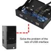 USB Front Panel, 2 USB 2.0+Mic+HD Audio Port Interface, 3.5" Floppy Front Panel USB Hub for PC Computer view 4