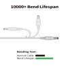 2 Pack 33ft/10M Power Extension Cable, DC 12V Power Adapter Extension Cord 2.1mm x 5.5mm, Compatible with 12V DC Adapter Power Supply or Wall Charger for CCTV Security Camera DVR NVR System (White) view 4