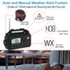 NOAA Emergency Weather Radio 2-Pack (All Black + Yellow)  Digital Tuning, 24/7 Alert Guard, Solar/Crank Power with Flashlight & SOS view 3