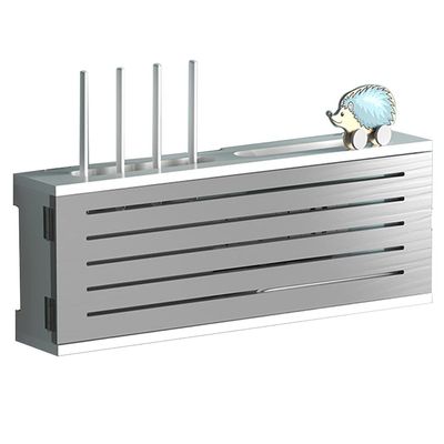 Network Set Top Box Wall Mounted Router Storage Box Wall Mounted Shelf Multi Function WiFi Router Storage Boxes for Home and Office Simple Easy to Install (Color : White-B, Size : 52.5x20x10cm)