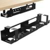 2PACKS Cable Management Under Desk Tray Adjustable Large Under Table Cord Wire Organizer for Standing Desk view 1