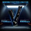 INLAND 2TB Performance Plus NVMe Internal Gaming SSD Solid State Drive Optimized for PS5 - Gen4 PCIe, M.2 2280, DRAM Cache, TLC 3D NAND Flash, Up to 7100MB/s view 2