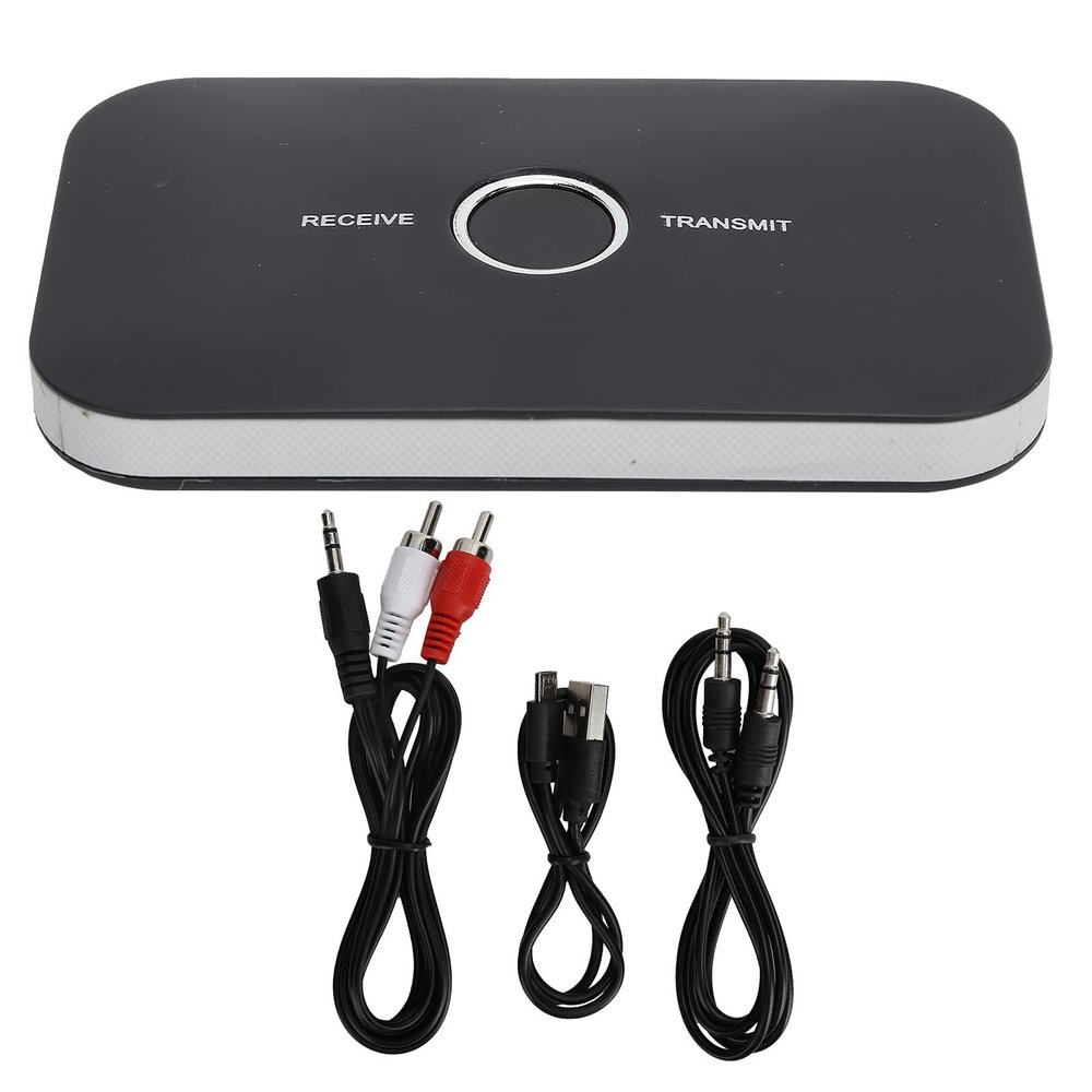 Bluetooth 5.0 Transmitter Receiver, 2 in 1 Bluetooth Adapter 3.5mm to AUX Audio for Television Computer