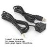 Aramox 3.5mm 28AWG Copper & PVC AUX USB Audio Cable Dash Audio Adapter Auto Audio Cable, AUX Extension Cable Adapter Flush Mount USB Port Headphone Jack Panel Mounting, Fit for Car Boat view 2