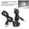 Aramox 3.5mm 28AWG Copper & PVC AUX USB Audio Cable Dash Audio Adapter Auto Audio Cable, AUX Extension Cable Adapter Flush Mount USB Port Headphone Jack Panel Mounting, Fit for Car Boat view 3