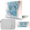 Case Compatible with MacBook Pro 15 inch 2019 2018 2017 2016 Release A1990 A1707, Plastic Protective Hard Cover & Keyboard Cover & Sleeve for MacBook Pro 15,4 with Touch Bar - Light Blue Marble view 1
