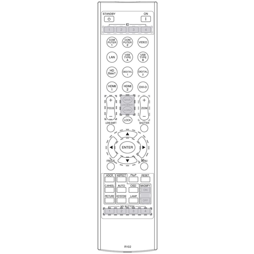 INTECHING HL02804 Projector Remote Control for Dukane ImagePro 9008HD, 9009WU, 9011HD, 9011HD-L