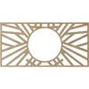 Ekena Millwork 34"W x 17"H x 12 5/8"ID x 3/8"T Hoover Wood Fretwork Pierced Ceiling Medallion, Hickory view 4