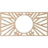 Ekena Millwork 18"W x 9"H x 6 5/8"ID x 1/4"T Hoover Wood Fretwork Pierced Ceiling Medallion, Alder view 4