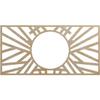 Ekena Millwork 38"W x 19"H x 14 1/4"ID x 1/4"T Hoover Wood Fretwork Pierced Ceiling Medallion, Birch view 1