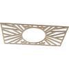 Ekena Millwork 38"W x 19"H x 14 1/4"ID x 1/4"T Hoover Wood Fretwork Pierced Ceiling Medallion, Birch view 2