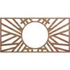 Ekena Millwork 34"W x 17"H x 12 5/8"ID x 3/8"T Hoover Wood Fretwork Pierced Ceiling Medallion, Walnut view 1