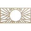 Ekena Millwork 20"W x 10"H x 7 3/8"ID x 1/4"T Hoover Wood Fretwork Pierced Ceiling Medallion, Birch view 1