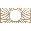 Ekena Millwork 20"W x 10"H x 7 3/8"ID x 3/8"T Hoover Wood Fretwork Pierced Ceiling Medallion, Red Oak view 1