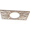 Ekena Millwork 20"W x 10"H x 7 3/8"ID x 3/8"T Hoover Wood Fretwork Pierced Ceiling Medallion, Red Oak view 2