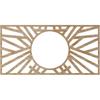 Ekena Millwork 20"W x 10"H x 7 3/8"ID x 3/8"T Hoover Wood Fretwork Pierced Ceiling Medallion, Red Oak view 4