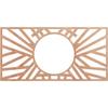 Ekena Millwork 22"W x 11"H x 8 1/8"ID x 1/4"T Hoover Wood Fretwork Pierced Ceiling Medallion, Cherry view 1