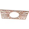 Ekena Millwork 22"W x 11"H x 8 1/8"ID x 1/4"T Hoover Wood Fretwork Pierced Ceiling Medallion, Cherry view 2