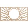 Ekena Millwork 16"W x 8"H x 5 7/8"ID x 3/8"T Hoover Wood Fretwork Pierced Ceiling Medallion, Alder view 1