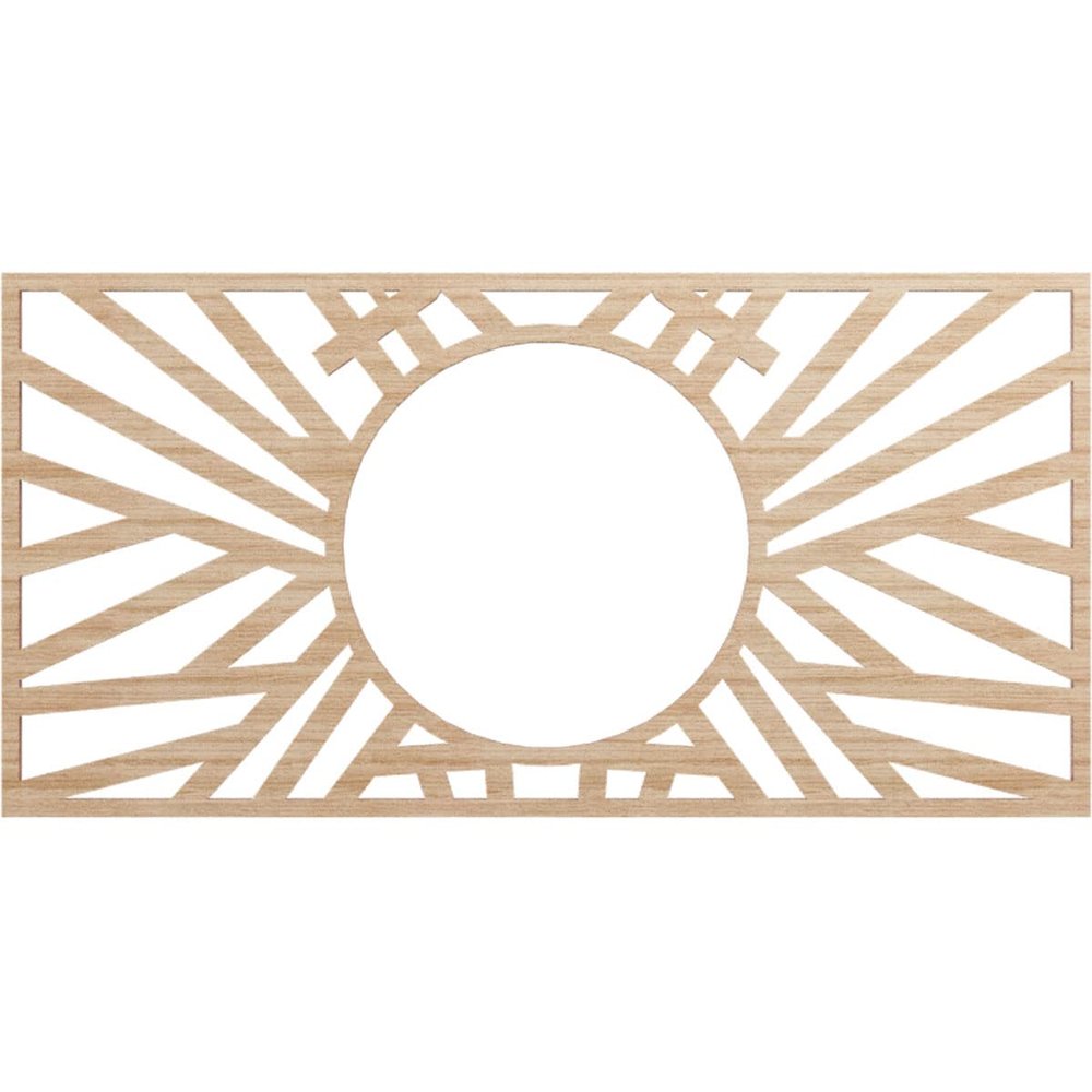 Ekena Millwork 22"W x 11"H x 8 1/8"ID x 1/4"T Hoover Wood Fretwork Pierced Ceiling Medallion, Alder