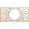 Ekena Millwork 22"W x 11"H x 8 1/8"ID x 1/4"T Hoover Wood Fretwork Pierced Ceiling Medallion, Alder view 1