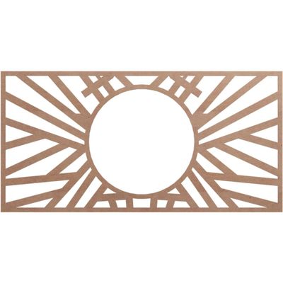 Ekena Millwork 38"W x 19"H x 14 1/4"ID x 3/8"T Hoover Wood Fretwork Pierced Ceiling Medallion, Wood (Paint Grade)