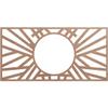 Ekena Millwork 38"W x 19"H x 14 1/4"ID x 3/8"T Hoover Wood Fretwork Pierced Ceiling Medallion, Wood (Paint Grade) view 1