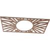 Ekena Millwork 30"W x 15"H x 11 1/8"ID x 3/8"T Hoover Wood Fretwork Pierced Ceiling Medallion, Walnut view 2