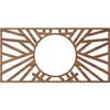 Ekena Millwork 30"W x 15"H x 11 1/8"ID x 3/8"T Hoover Wood Fretwork Pierced Ceiling Medallion, Walnut view 4