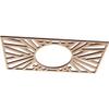 16"W x 8"H x 5 7/8"ID x 1/4"T Hoover Wood Fretwork Pierced Ceiling Medallion, Alder view 2