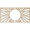 16"W x 8"H x 5 7/8"ID x 1/4"T Hoover Wood Fretwork Pierced Ceiling Medallion, Alder view 4