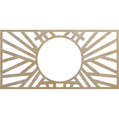 Ekena Millwork 22"W x 11"H x 8 1/8"ID x 1/4"T Hoover Wood Fretwork Pierced Ceiling Medallion, Birch