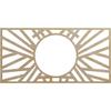 Ekena Millwork 22"W x 11"H x 8 1/8"ID x 1/4"T Hoover Wood Fretwork Pierced Ceiling Medallion, Birch view 1