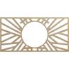 Ekena Millwork 24"W x 12"H x 8 7/8"ID x 3/8"T Hoover Wood Fretwork Pierced Ceiling Medallion, Birch view 1
