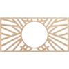 Ekena Millwork 36"W x 18"H x 13 3/8"ID x 3/8"T Hoover Wood Fretwork Pierced Ceiling Medallion, Alder view 1