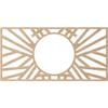 Ekena Millwork 36"W x 18"H x 13 3/8"ID x 3/8"T Hoover Wood Fretwork Pierced Ceiling Medallion, Alder view 4