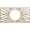 Ekena Millwork 38"W x 19"H x 14 1/4"ID x 3/8"T Hoover Wood Fretwork Pierced Ceiling Medallion, Red Oak view 1