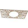 Ekena Millwork 38"W x 19"H x 14 1/4"ID x 3/8"T Hoover Wood Fretwork Pierced Ceiling Medallion, Red Oak view 2