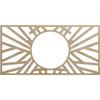 Ekena Millwork 24"W x 12"H x 8 7/8"ID x 1/4"T Hoover Wood Fretwork Pierced Ceiling Medallion, Hickory view 1