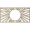 Ekena Millwork 24"W x 12"H x 8 7/8"ID x 1/4"T Hoover Wood Fretwork Pierced Ceiling Medallion, Hickory view 4