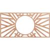 Ekena Millwork 36"W x 18"H x 13 3/8"ID x 1/4"T Hoover Wood Fretwork Pierced Ceiling Medallion, Cherry view 1