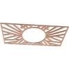 Ekena Millwork 36"W x 18"H x 13 3/8"ID x 1/4"T Hoover Wood Fretwork Pierced Ceiling Medallion, Cherry view 2