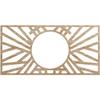 Ekena Millwork 16"W x 8"H x 5 7/8"ID x 1/4"T Hoover Wood Fretwork Pierced Ceiling Medallion, Red Oak view 1