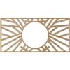 Ekena Millwork 16"W x 8"H x 5 7/8"ID x 1/4"T Hoover Wood Fretwork Pierced Ceiling Medallion, Red Oak view 4