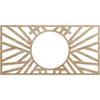 Ekena Millwork 20"W x 10"H x 7 3/8"ID x 1/4"T Hoover Wood Fretwork Pierced Ceiling Medallion, Red Oak view 1