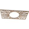 Ekena Millwork 20"W x 10"H x 7 3/8"ID x 1/4"T Hoover Wood Fretwork Pierced Ceiling Medallion, Red Oak view 2