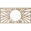 Ekena Millwork 20"W x 10"H x 7 3/8"ID x 1/4"T Hoover Wood Fretwork Pierced Ceiling Medallion, Red Oak view 4